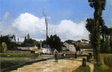 カミーユ・ピサロ Painting - 工場のある風景 1867年 カミーユ・ピサロ